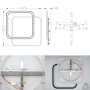 Люстра LED SMART ESLLSE STANDART 65W 2S-ON/OFF-475x475x50-WHITE/BLACK-220-IP20 10606