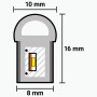 Світлодіодний NEON PROLUM  8x16 (крок різки 2.5см) 12V, Series "SF", Синій, PRO