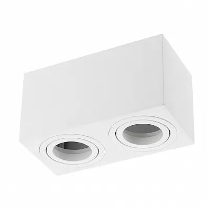 Світильник GTV AVEIRO DUO, алюм., 160x80x85мм, IP20, max.20W*2, квадрат, білий OS-AV80160KW2-10