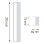 Ліхтар акумулят. MALDINI-2 SMD Led 13W. 330Lm 220-240V EXIT білий 75*245мм