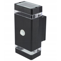 Світильник фасадний SMARTLED з датчиком руху 2*GU10 Ip44 чорний 6968