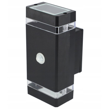Світильник фасадний SMARTLED з датчиком руху 2*GU10 Ip44 чорний 6968