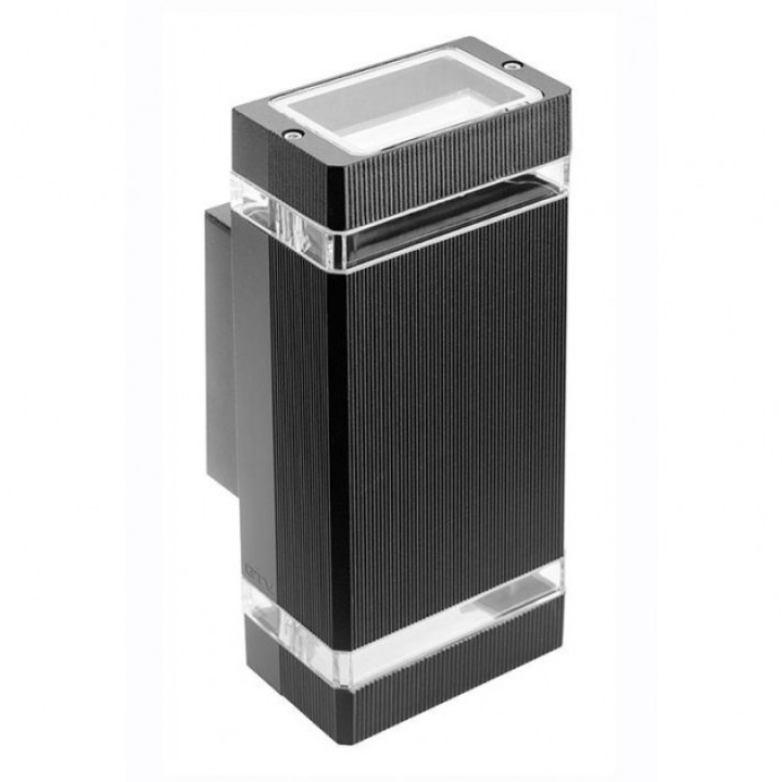 Світильник фасадний двонпр. GTV NESSA, GU10, MAX.2x50W, IP54, чорний LD-NESSAGU10D-20