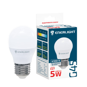 Лампа світлодіодна Enerlight G45 5W 4100K E27