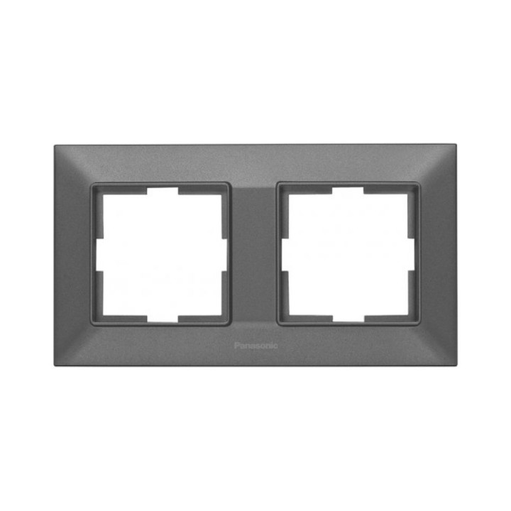 Рамка 2-а димчаста Panasonic Arkedia Slim WNTF08022DG-UA