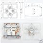 Люстра LED SMART ESLLSE TWIST ICE 165 Вт SMART 595x595x110 мм БІЛА 10584