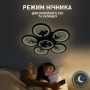 Люстра LED SMART ESLLSE KALYNA 80W 6R 550x105-Black-230-IP20 10639