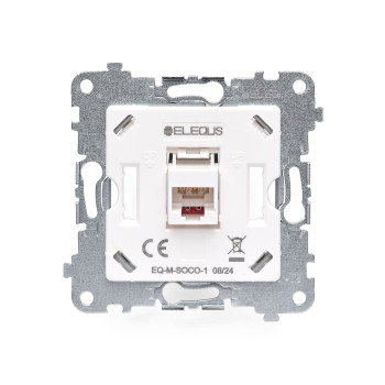 Механізм розетки комп'ютерної ELEQUS RJ45 білий EQ-M-SOCO-1