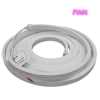 Стрічка світлодіодна NEON RISHANG , 24V, рожевий, 6 W, IP65, 6-12mm (комплект 5m)