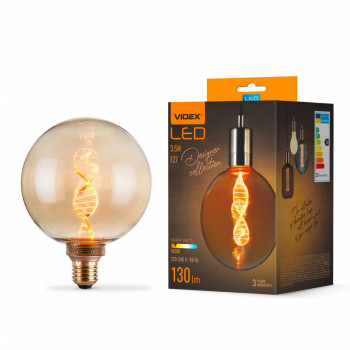 Лампа LED Videx  Filament 3.5W E27 G125 1800K Amber VL-DNA-G125-A (484428)