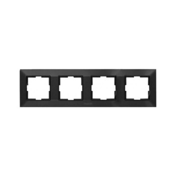 Рамка 4-а чорна Panasonic Arkedia Slim WNTF08042BL-UA