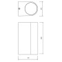 Світильник GTV фас. двонапр. TIAGO KW, GU10, 2*35W, IP54, INOX
