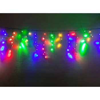 Гірлянда діодна "штора" рубін 200 RGB  50-35см  5м 1574-54