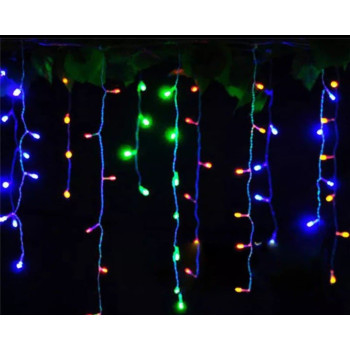 Гірлянда діодна 200 "Бахрома"  RGB (прозорий дріт)  5m*0.5м  1505-01