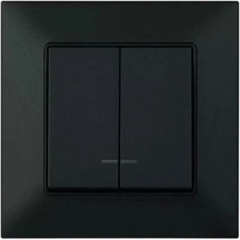 Вимикач 2-й швидкий монтаж з підсвіткою Panasonic Arkedia Slim чорний