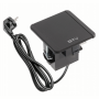 Подовжувач для офісу GTV FLIP (врізний) 1 розетка, 2*USB 5V 1xRJ45, 1xHDMI, чорний, кабель 1.5м