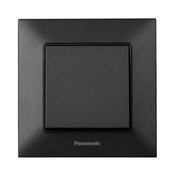 Вимикач 1-й чорний Panasonic Arkedia Slim WNTC00012BL-UA