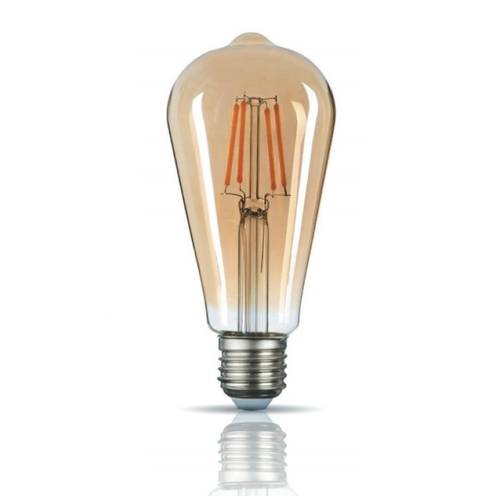 Лампа світлодіодна TITANUM  Filament ST64 6W E27 2200K 220V бронза  (298634)