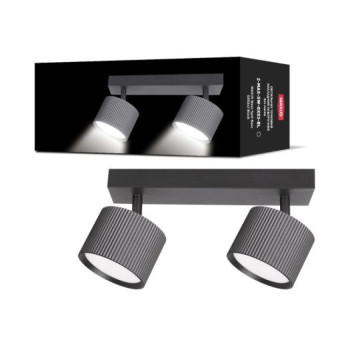 Світильник LED накладний MAXUS поворотний GX53x2 Wave Spot Base ЧОРНИЙ 2-MAX-SW-GX53-BL
