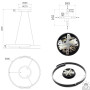 Люстра LED SMART ESLLSE HIPPO 90W,IP20,3000-6500K,чорний 10540