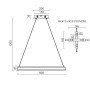 Люстра LED SMART ESLLSE STELLA 96W,IP20,3000-6500K,чорно білий,10037.