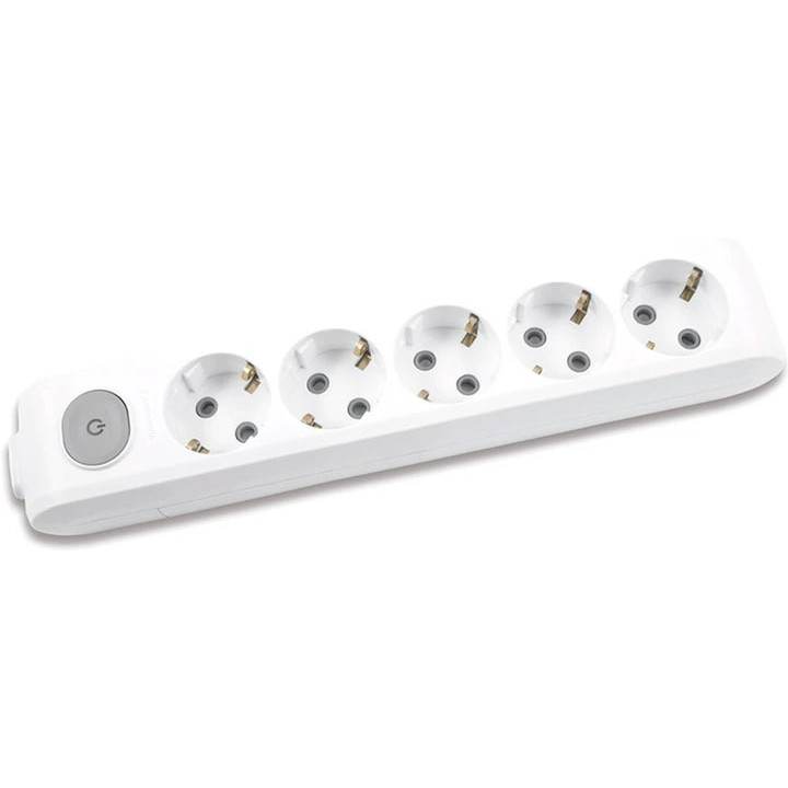 Колодка 5-а з/з з шторками та вимикачем , сіра Panasonic X-tendia WLTA04502GR-UA