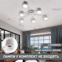 Люстра ESLLSE GELA 6R 750x130 мм Біла на 6 ламп GX53 10520