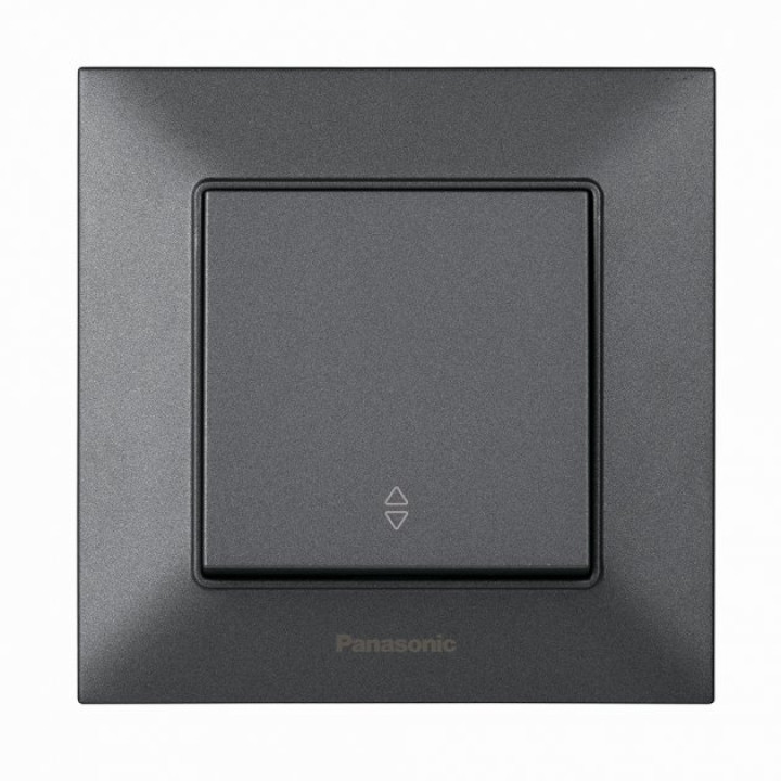 Вимикач 1-й димчастий прохідний Panasonic Arkedia Slim WNTC00032DG-UA