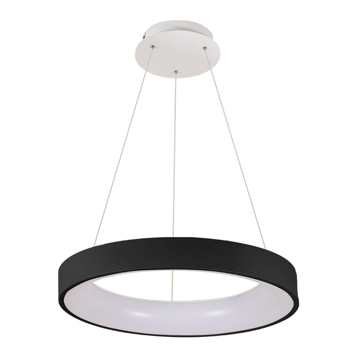 Світльник світлодіодний Velmax V-PL-VERONA-R, 50W, чорний, 3000-6500K, 3000Lm, пульт ДК, 23-46-12