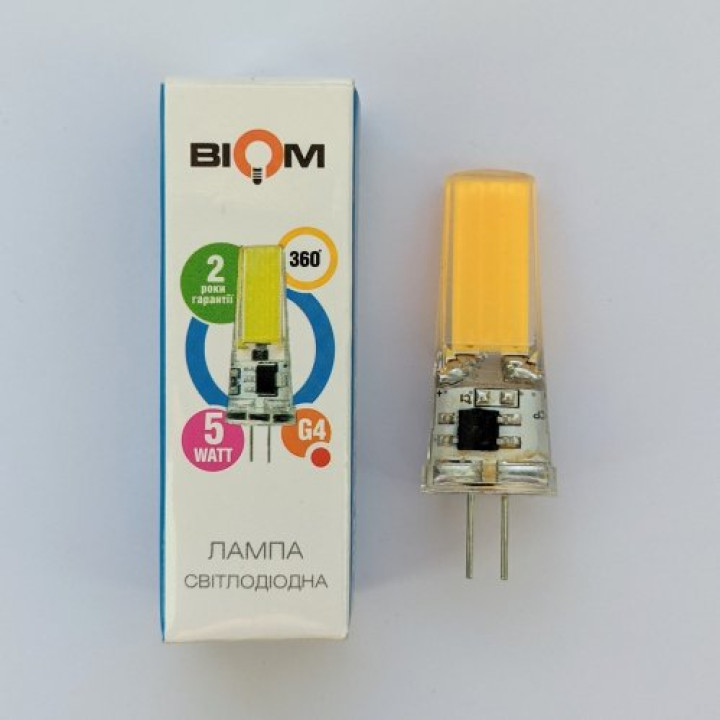 Лампа світлодіодна Biom G4 5W 2508 220V 4500K