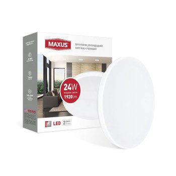 Світильник світлодіодний Maxus Ceiling light 1-MCL-2441-01-C 24W 4100K КРУГ