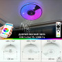 Люстра LED SMART ESLLSE музична SONG R RGB 40 Вт 330x65 мм Біла 10451