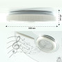 Люстра LED SMART ESLLSE музична SONG R RGB 40 Вт 330x65 мм Біла 10451