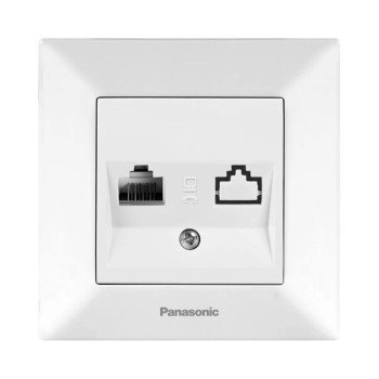 Розетка компютерна RJ45 CAT5e Panasonic Arkedia Slim біла WNTC04042WH-UA