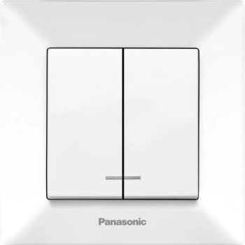 Вимикач 2-й з підсвіткою Panasonic Arkedia Slim білий