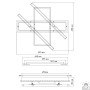 Люстра LED SMART ESLLSE PALLA 3S 110 Вт 500x450x80 10515 мм мм Чорно-біла 10515