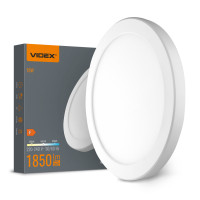 Світильник LED накладний/вбудований  VIDEX DL6R 18W 3000K-4000K-6500K білий (487917)