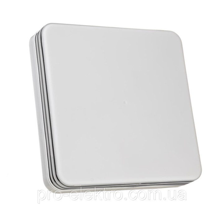 Світильник світлодіодний накладний AVT-SQUARE-18W-SILVER IP40 PURE WHITE 1020697 #494/1
