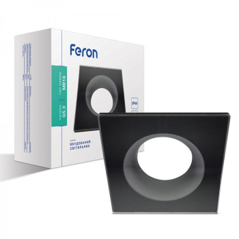 Світильник вбудований Feron DL8920 MR16/GU5.3 IP44 квадрат чорний