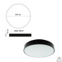 Люстра LED SMART ESLLSE ONIX R 75 Вт 500x50 мм Чорна 10485
