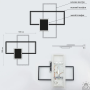 Люстра LED SMART ESLLSE LAMPARAS 90W IP20 3000-6500,білий/чорний 10559