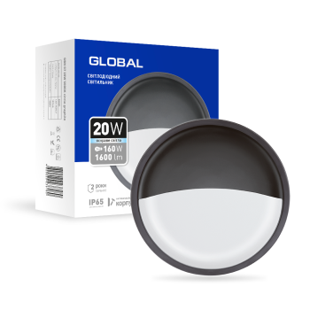 Світильник світлодіодний GlobalLED 20W 5000K антивандальний КРУГ