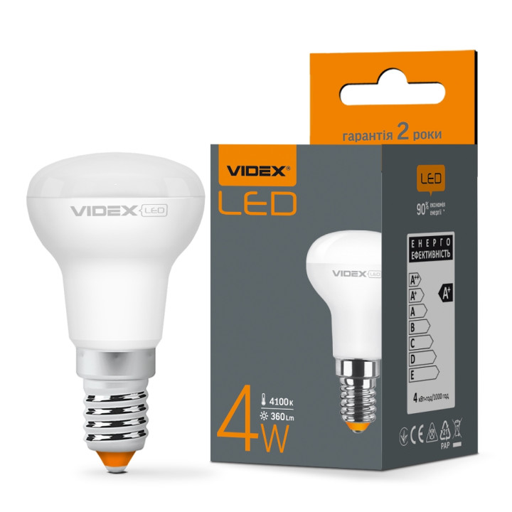 Лампа світлодіодна Videx R39e 4W E14 4100K 220V (292625)