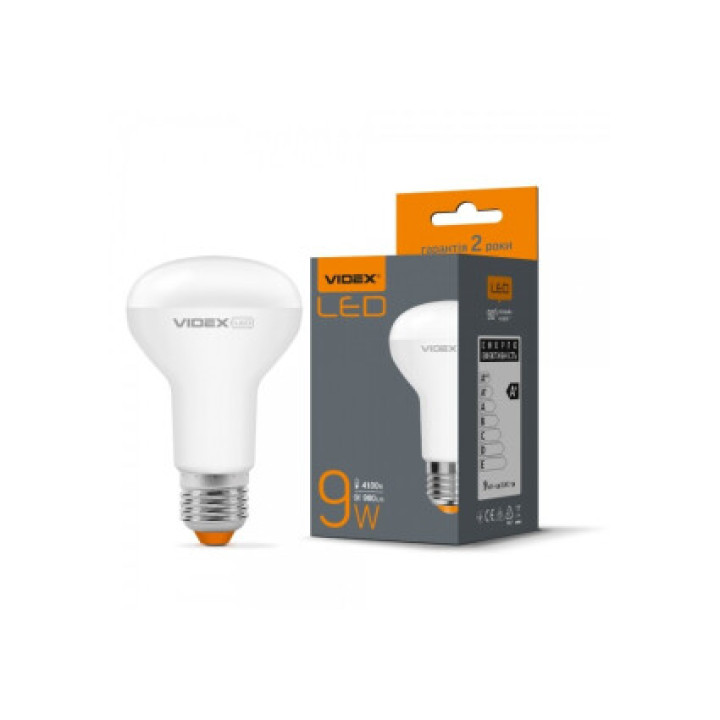 Лампа світлодіодна Videx R63e 9W E27 4100K 220V, (294148)
