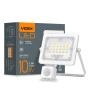 Прожектор VIDEX LED 10W з датчиком руху та освітл. 5000K  IP65 220V білий  VL-F2E-105W-S  (480437)
