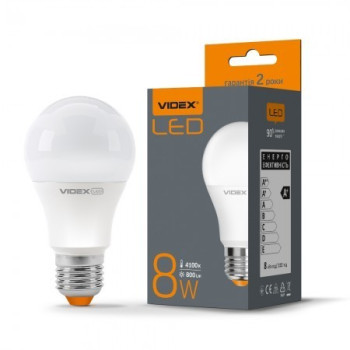 Лампа світлодіодна Videx A60 8W E27 4100K 220V (293578)