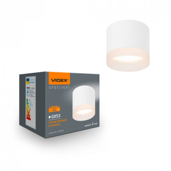 Світильник накладний VIDEX під лампу IP20 GX53 VL-SPF25A-W БІЛИЙ (485876)