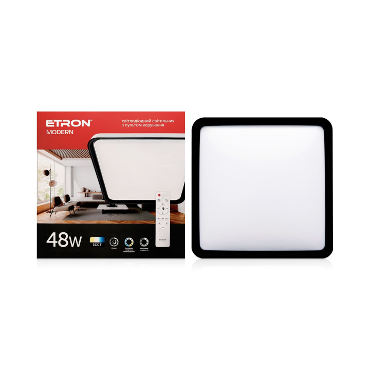 Cвітильник ETRON 1-ESP-2007 48W 3CCT MODERN black&white IP20