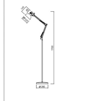 Торшер GTV decor ARTEMIA, 1xE27, max.40W, IP20, Ø16,3cm, білий (LP-ART-F-E27-00-DEC)