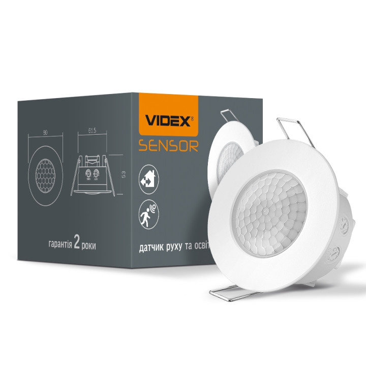 Датчик руху та освітлення інфрачервоний VL-SPR17W 220V 1200W VIDEX (299310)